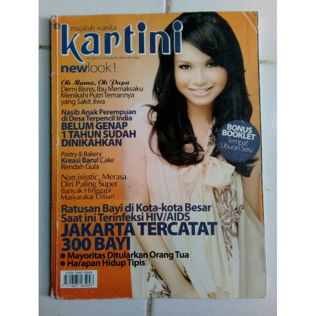 Majalah KARTINI cover ROSSA Juni 2008 no.2220