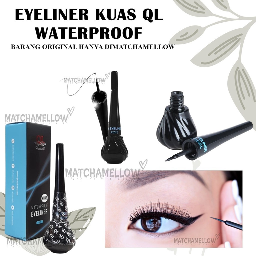 ❄️MATCHA❄️ QL MASKARA WATERPROOF &amp; CURLING / QL EYELINER WATERPROFF + KUAS - MASCARA QL BPOM