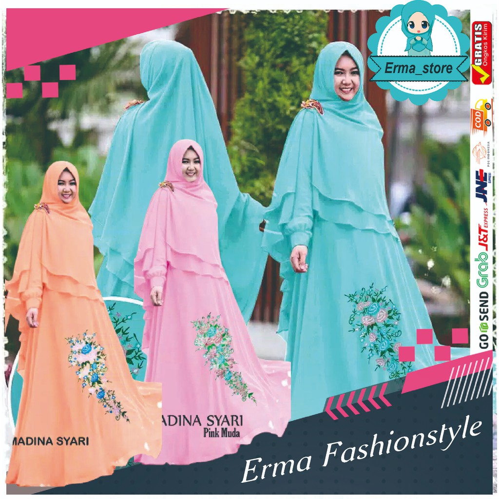 [COD] Toko Baju GamisSet Syari Remaja Wanita Indah - Promo Baju Wanita Lebaran Muslim - Top Terlaris