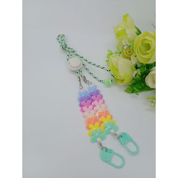Yasafa Strapmask Kalung masker shabby kupu-kupu 2in1 konektor