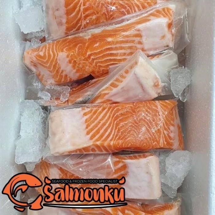 

Fisho | Ikan Salmon Fillet Trout Norwegia 250Gram ( Sashimi Grade Frozen ) Ready stock