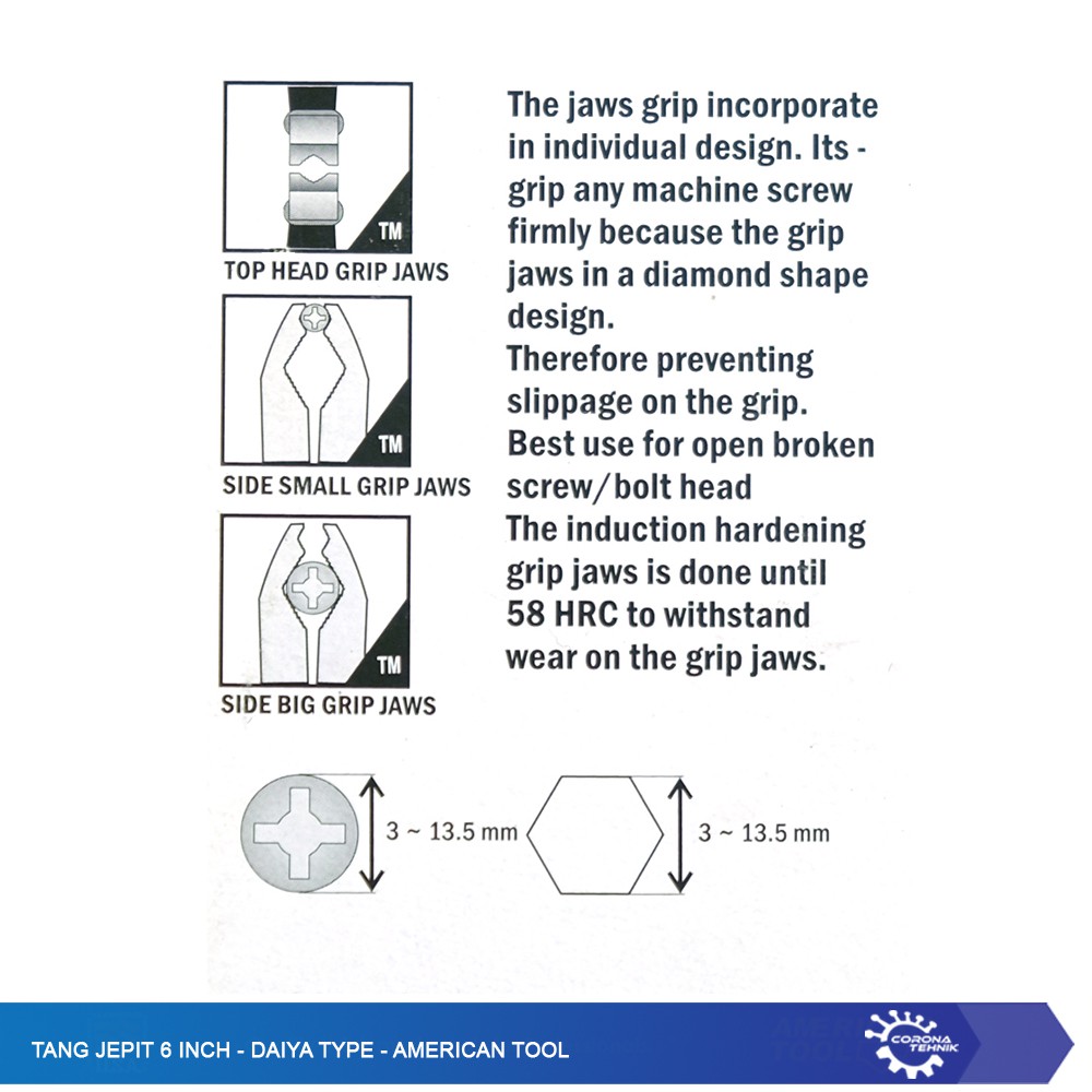 Tang Jepit 6 Inch - Daiya Type - American Tool