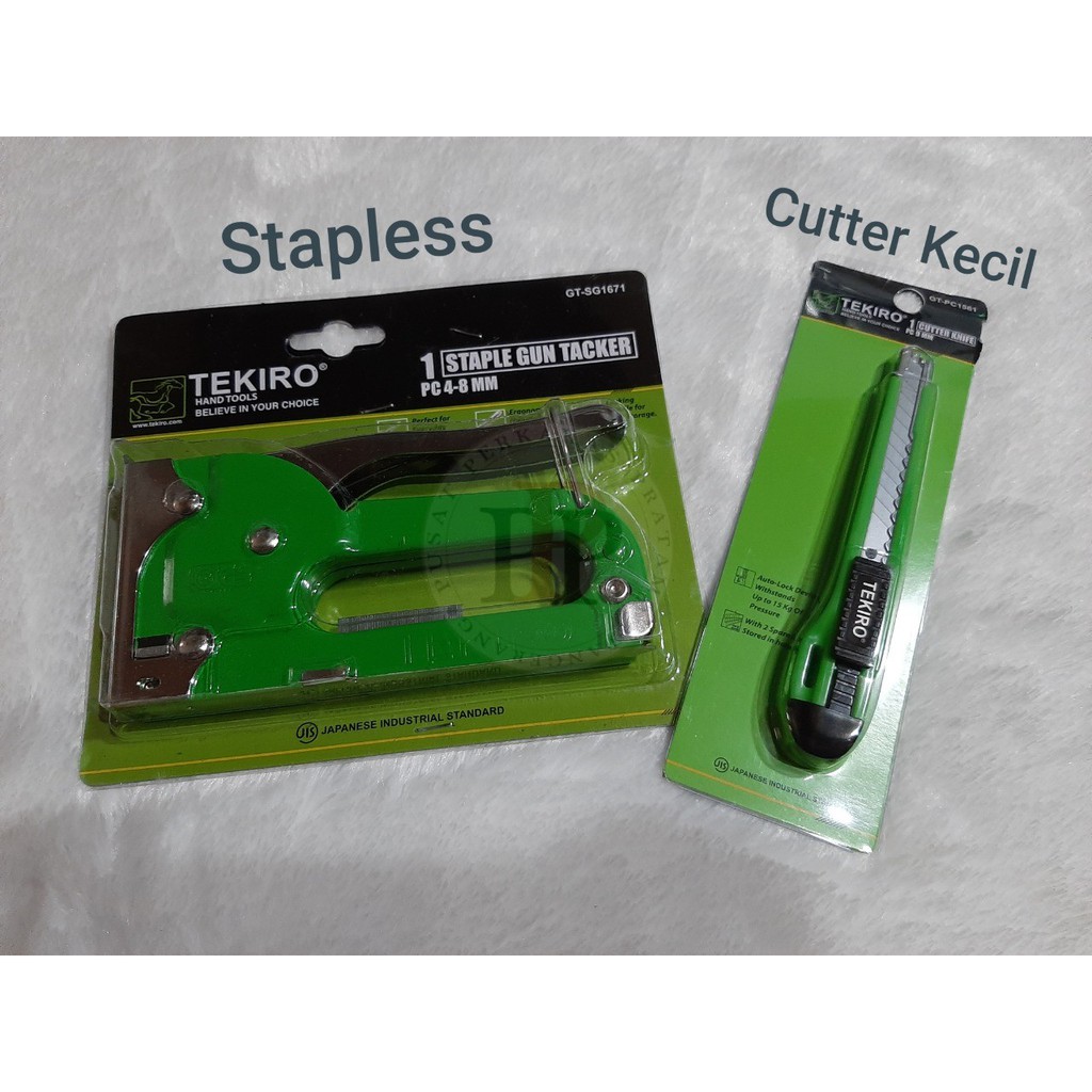 

Tekiro Paket Stapless gun dan Cutter Kecil