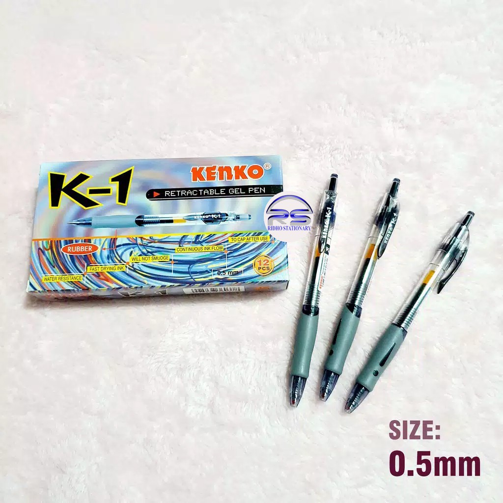 

Pulpen Gel Kenko K-1 0.5mm / Warna Hitam Biru MURAH