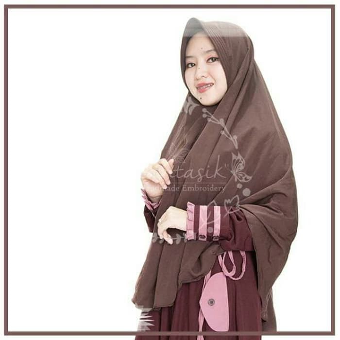 jilbab jumbo syari UK L pet antem syra i khimar jumbo ukuran L (c) Bordir