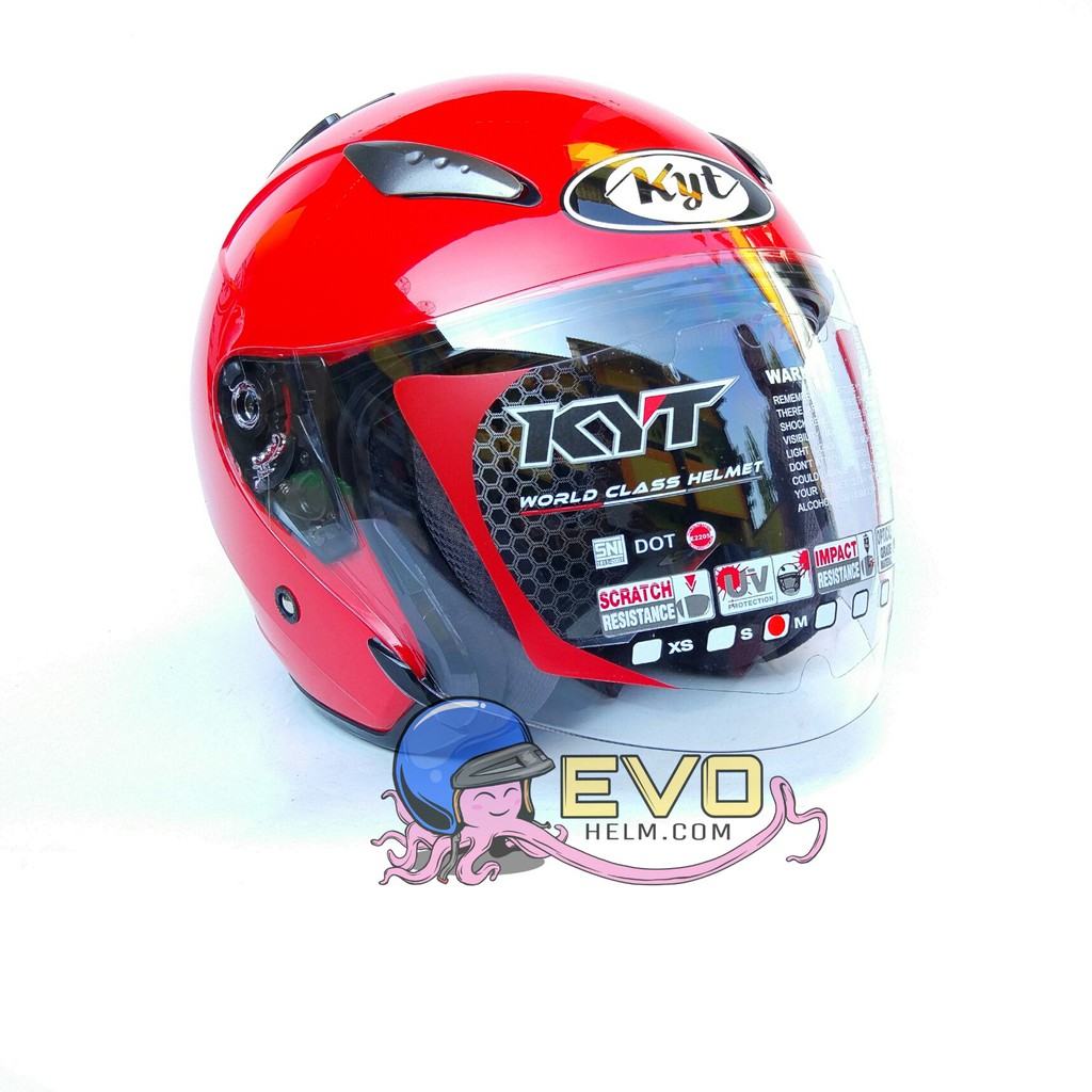 KYT GALAXY_SOLID FIRE RED (DOUBEL VISOR)