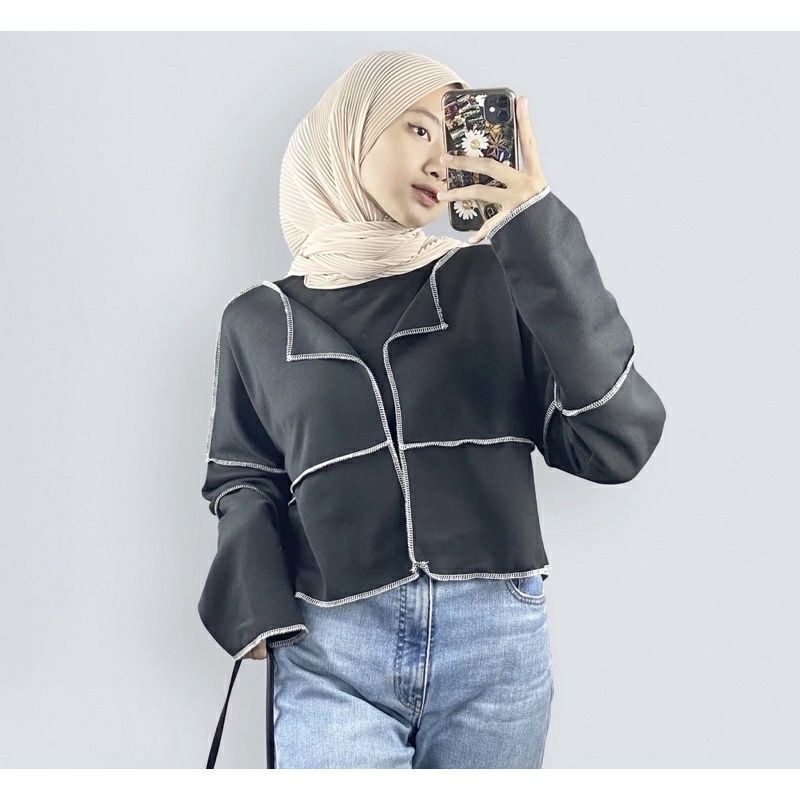 Arifirn Asvy Contrast Cardigan - Cardigan Wanita Murah