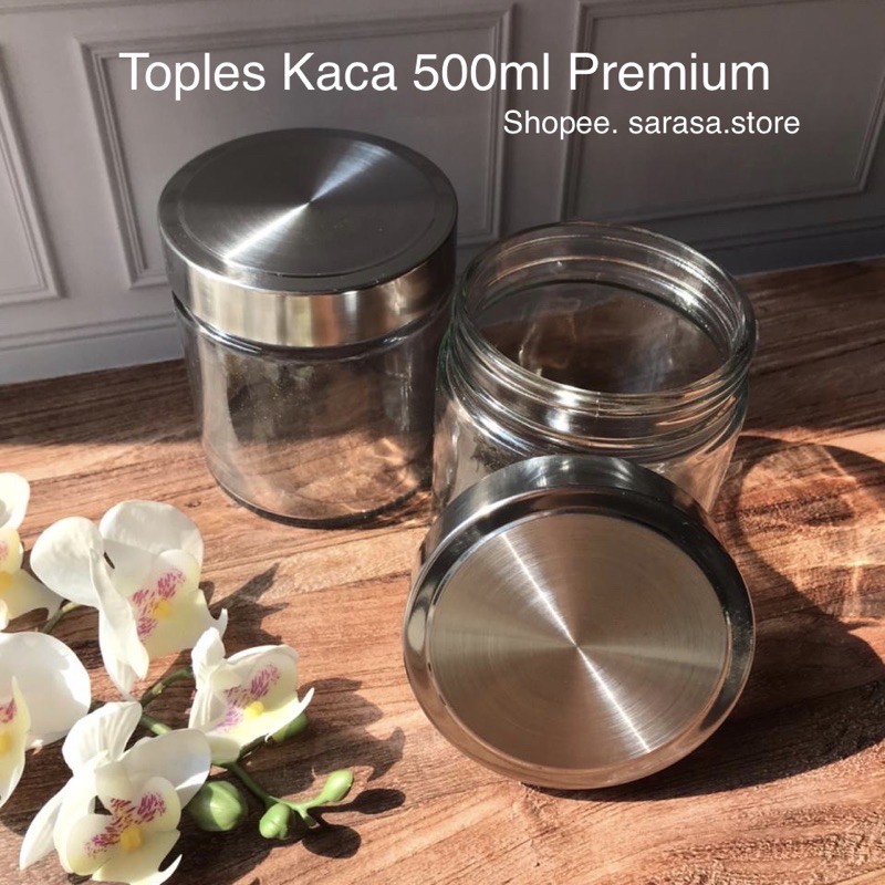 Jual Toples Jar Kaca 500ml 500 Ml Gr Gram Packaging Kemasan Wadah Glass Gelas Shopee Indonesia 9983