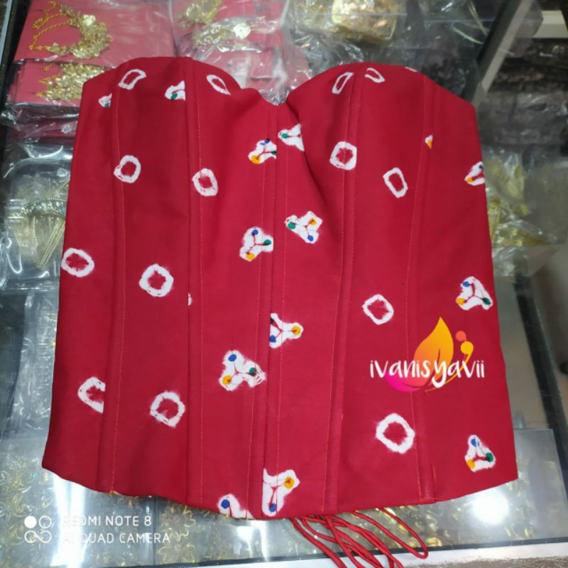 Kamisol, Motif Jumputan ( Merah / Marun )