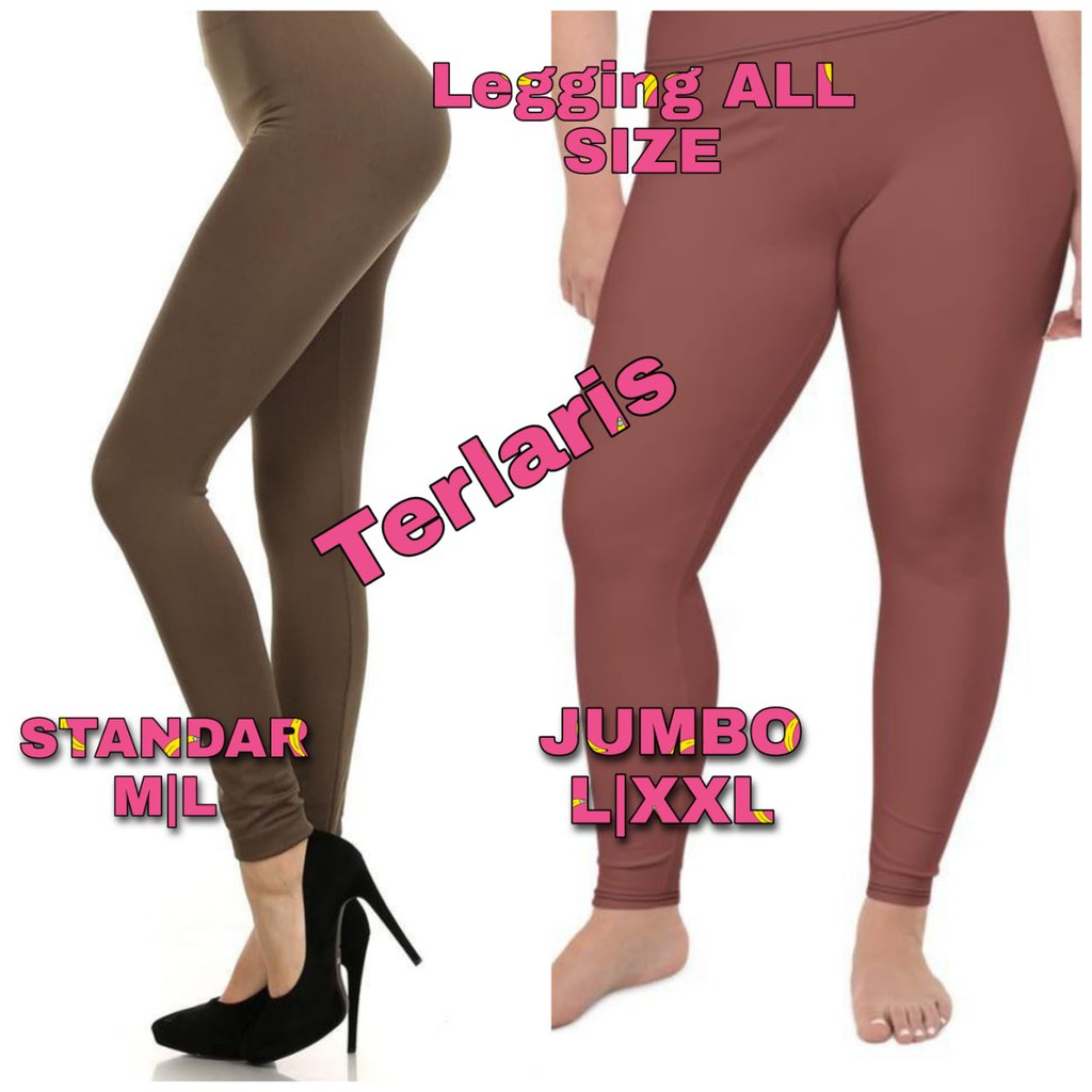 Legging Jumbo Dan Standar Panjang Ukuran S-XXL BB 25-90 KG