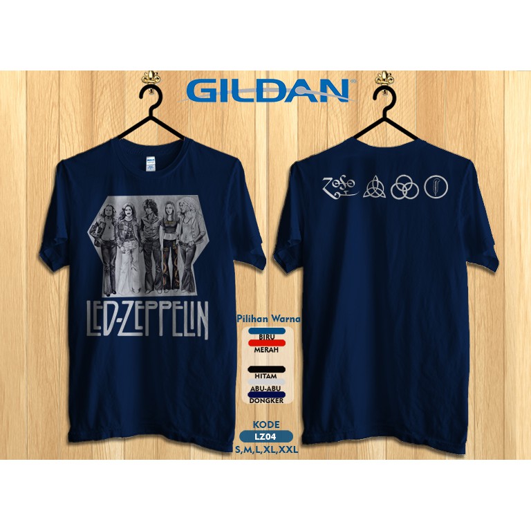 Kaos led zeppelin band original gildan softstyle