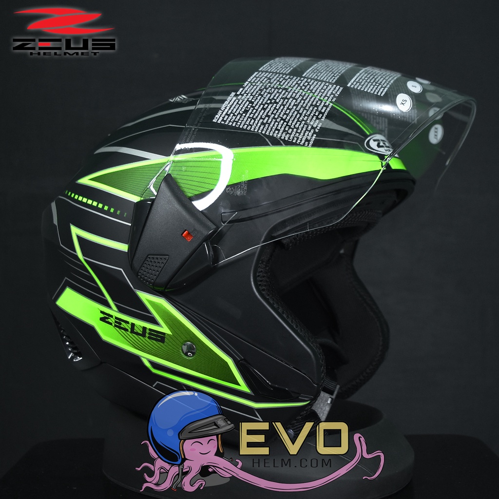 HELM ZEUS ZS-611 MATT BLK - TT18 YELLOW