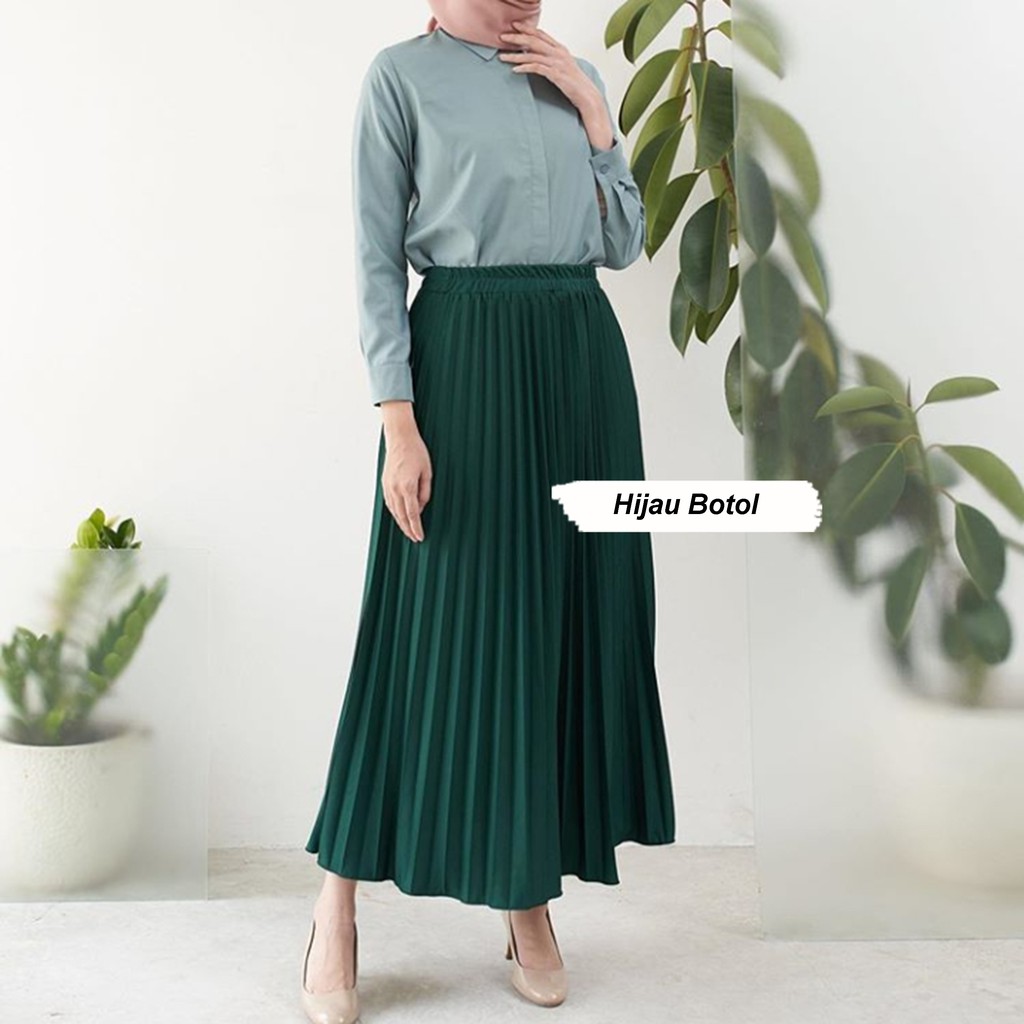 ROK PLISKET PREMIUM Part 2 - ROK PLISKET MAYUNG - ROK PLISKET JUMBO - ROK PLISKET - ROK MAYUNG - ROK HYGET --Hijau Botol