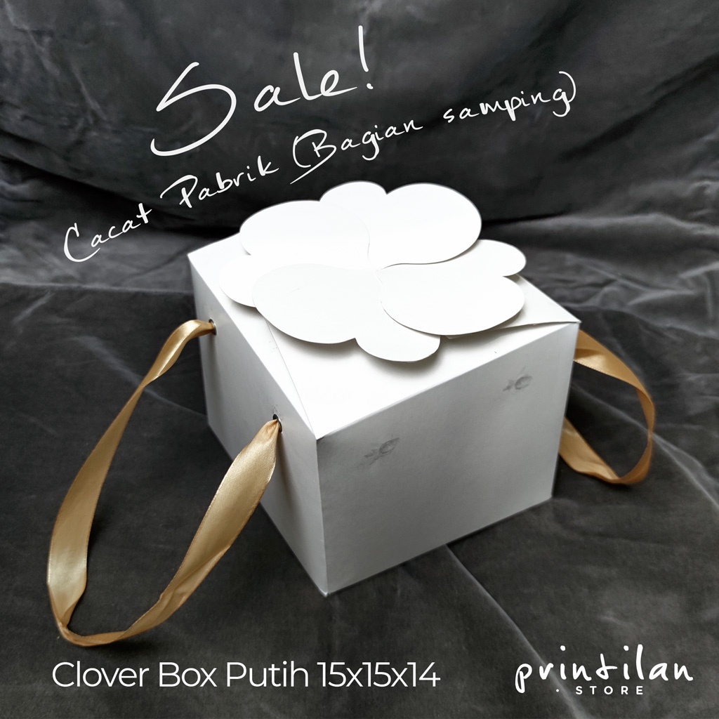 

[15x15x14] Clover Box Putih - Kotak Kue Kering 2 Toples 500 gr