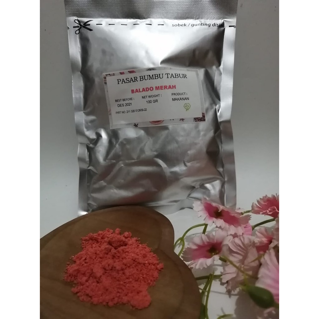 

BUMBU TABUR BALADO MERAH 100 GR BUBUK MAKANAN SERBAGUNA ENAK MURAH HALAL