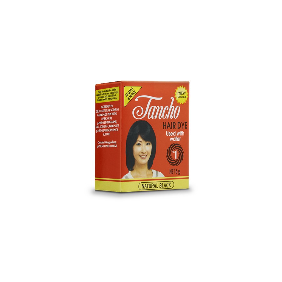 Tancho Bubuk Hair Dye 6 gr No.1 | Semir Cat Rambut Pewarna Warna Hitam