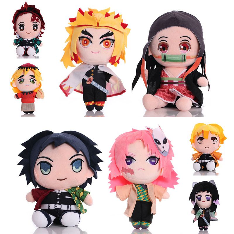 Boneka Karakter Anime Demon Slayer Kimetsu No Yaiba Mainan Anak Boneka Plush