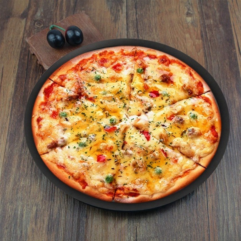 Rebuy Loyang Pizza Bulat 8 &quot;Anti Lengket Dengan Lubang Untuk Oven / Dapur