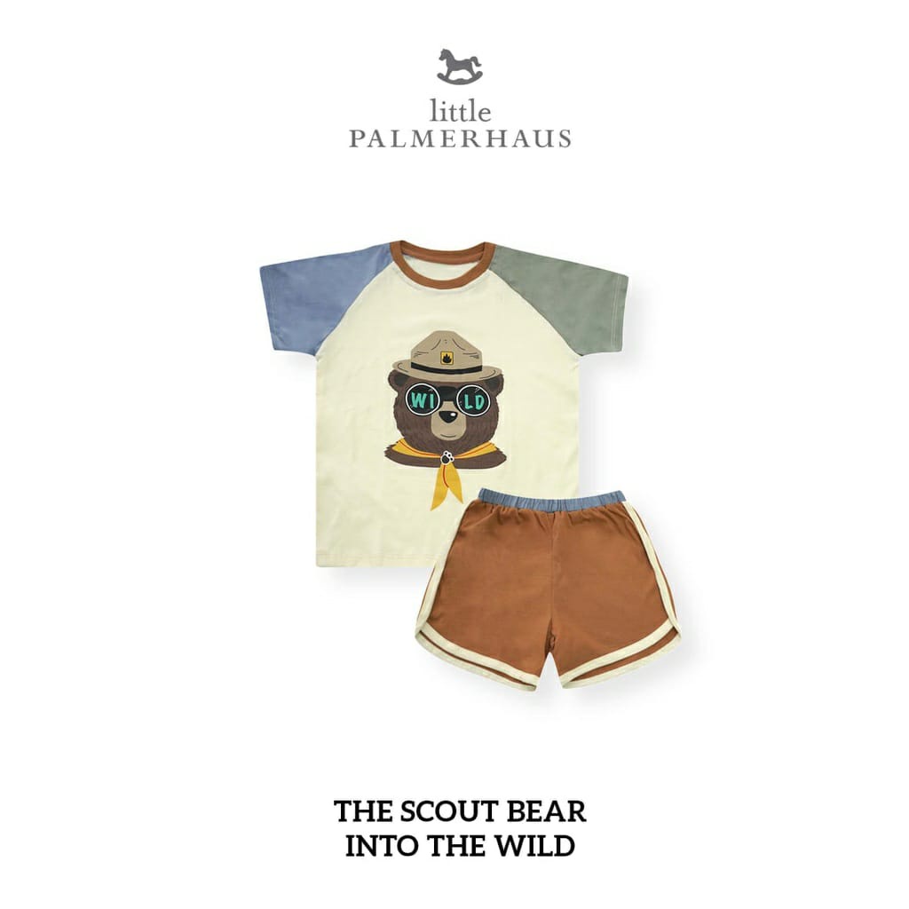 Little Palmerhaus Into The Wild ( Setelan Baju Anak Pendek + Celana ) 1- 6 Tahun