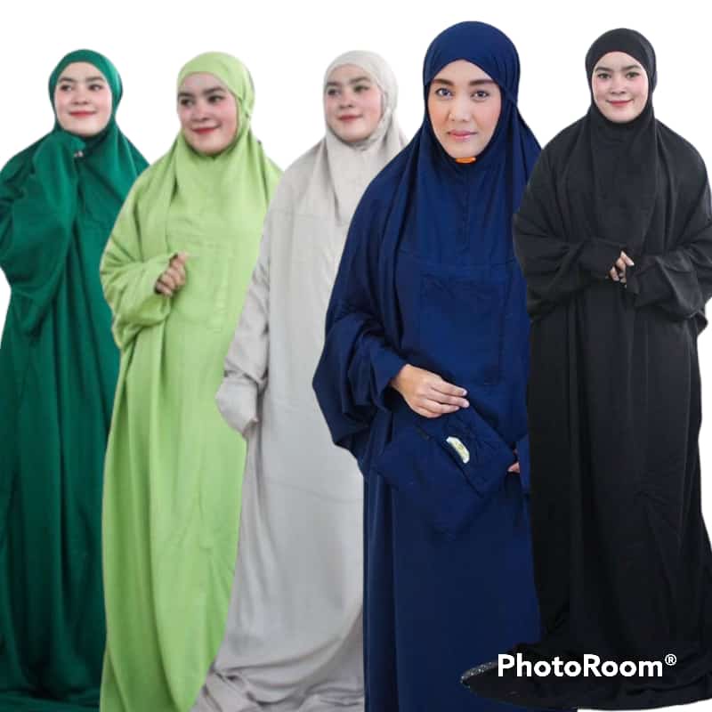 (cod)mukena hadramaut (mukena terusan polos)mukena dewasa