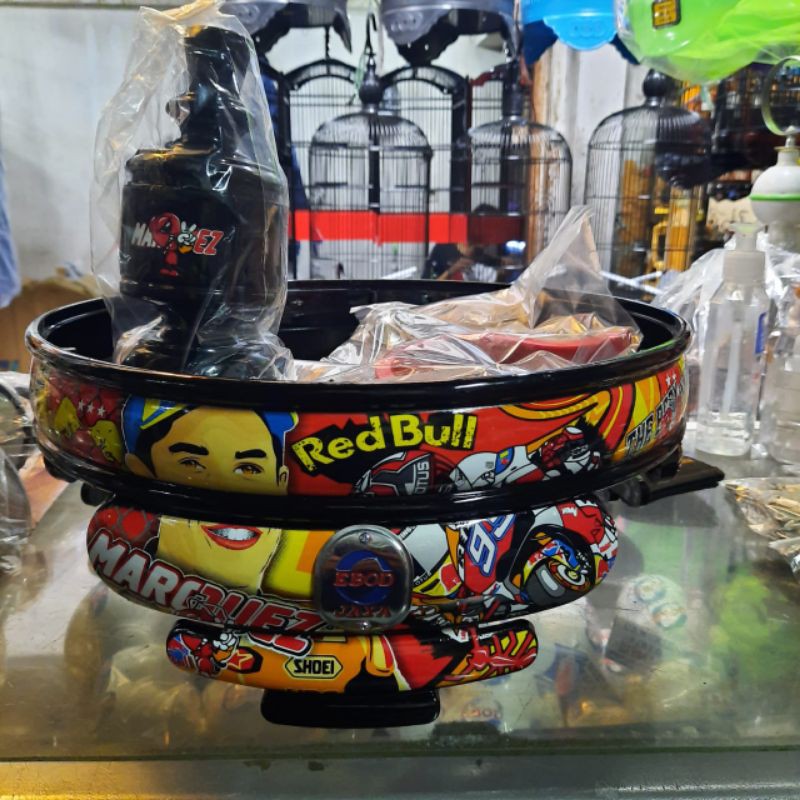 Ebod jaya tebok pvc sangkar lovebird water decal marquez