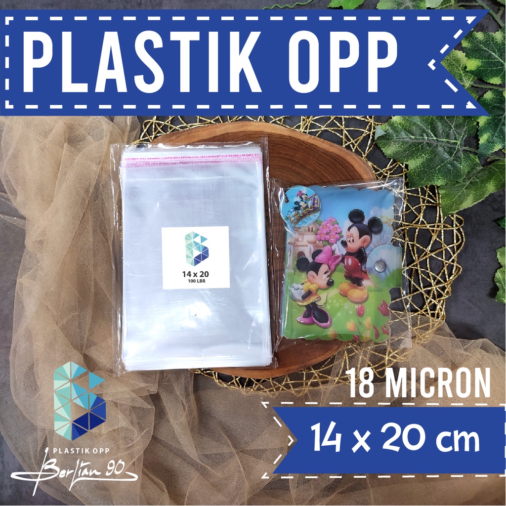 

Plastik OPP 14 X 20 CM 18 MIC 100LBR Lem Atau Seal / Plastik Kemasan Masker Bening Ekonomis Termurah