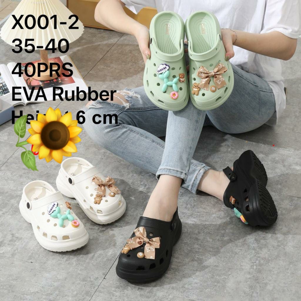 Sandal Karet Jelly Wedges Wanita import Model Terbaru Original Kekinian by Agung Style Balance X001-2