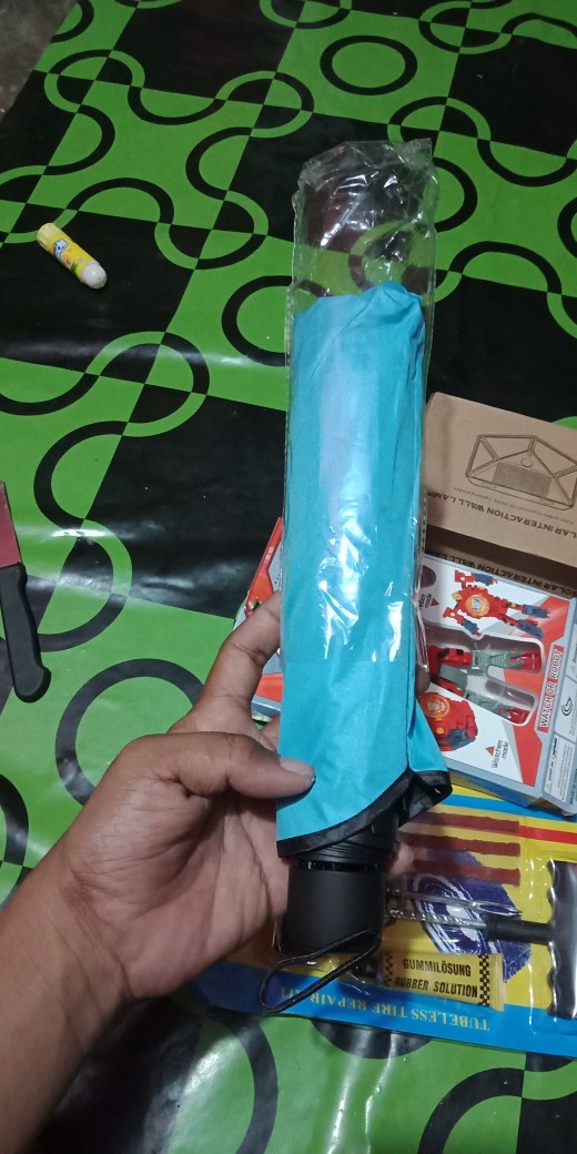 Payung Lipat 3d Magic 2 Musim Umbrella Hujan Panas Motif Kena Air