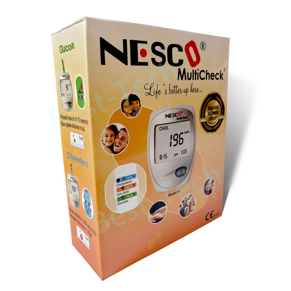 Alat Tes Gula Darah Kolesterol Asam Urat - Nesco GCU Multicheck 3in1