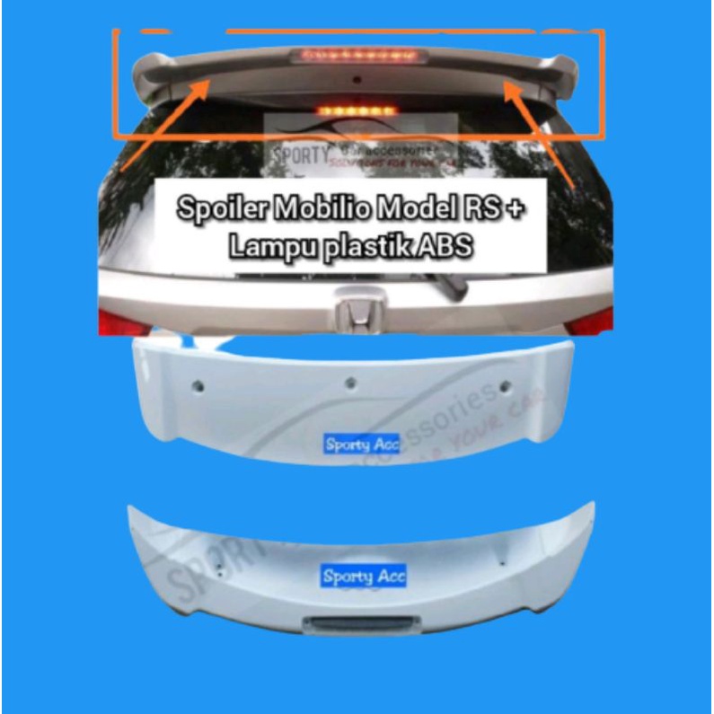 spoiler topi belakang mobilio dan brv plus lampu