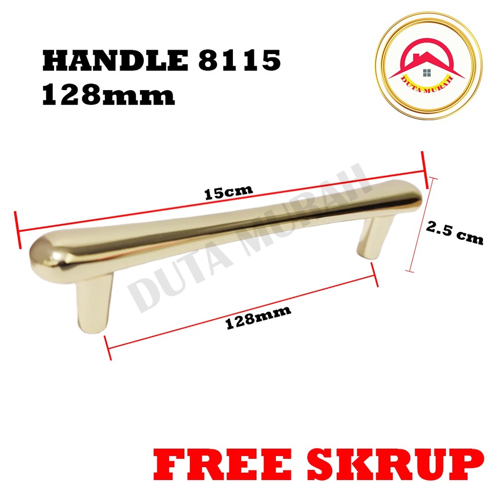 Handle Gold Hitam Handle Emas Hitam Tarikan Laci Minimalis Gagang Pintu Lemari 8115 96 mm &amp; 128 MM.