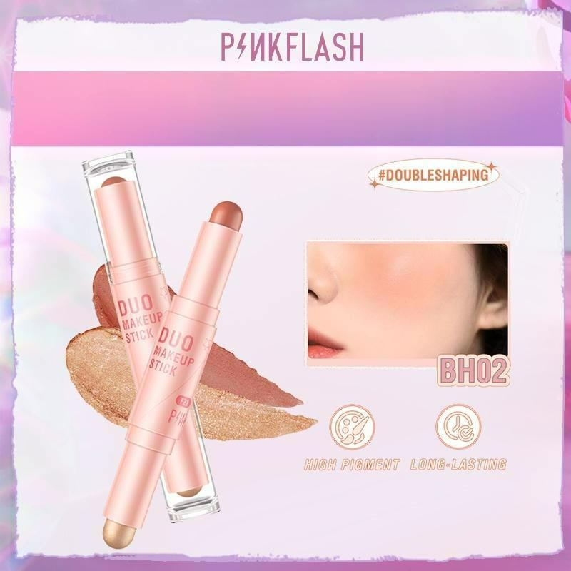 ★ BB ★  PINKFLASH Duo Make Up Stick - Double Shaping Magic Shaping Flicker Honey DUO Makeup Stick Creamy Smooth Highlighter Shimmer - F21