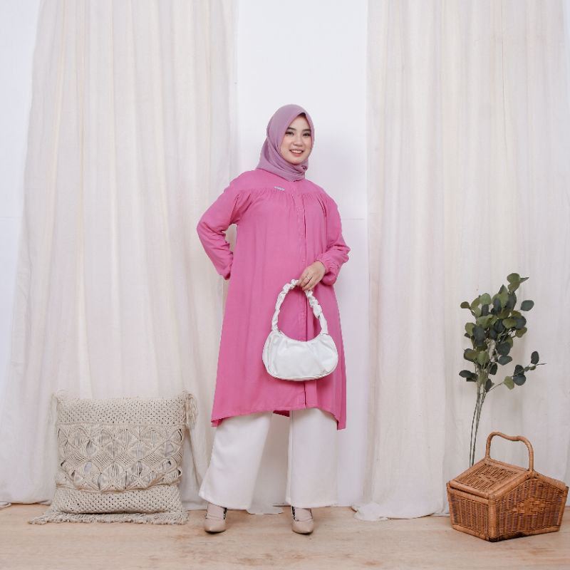 BAJU TUNIK WANITA HITAM PUTIH PANJANG POLOS TUMIC BUSUI OVERSIZE IMPORT TERBARU JUMBO LD 120