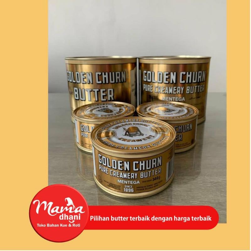 

Golden churn butter