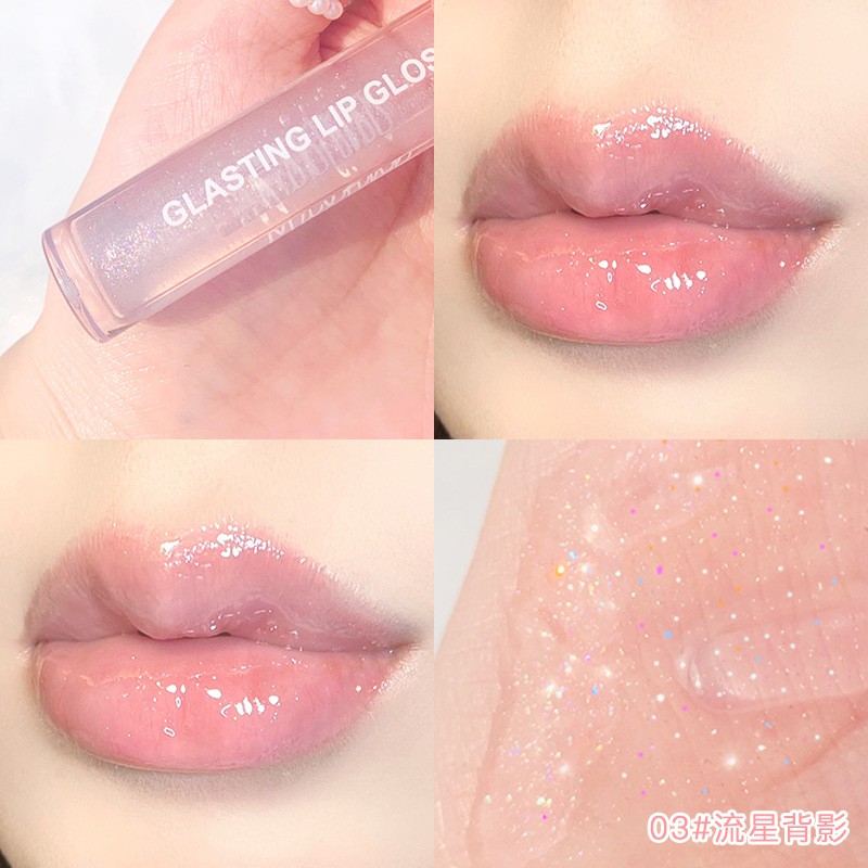 Maxfine Water Glossy Glasting Lip Gloss Transparan