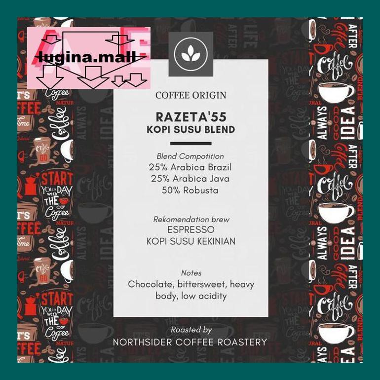

Koptlu50G Biji Kopi Susu Razeta'55 Blend - 1Kg Northsider Coffee - Biji Kopi Lud5Sc