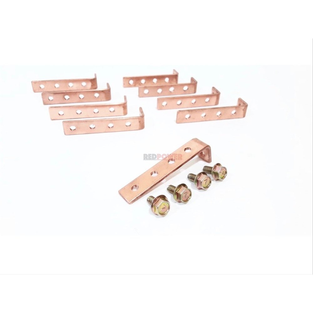 REDPOWER Header Kabel Ground 3mm 4 TITIK Kepala Aki Mobil Bahan Plat Tembaga