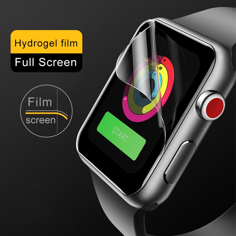 2pcs Lapisan Tempered Glass Hydrogel Pelindung Layar Apple Watch 5 38mm 42mm 40mm 44mm Untuk Iwatch 5 / 4 / 3 / 2 / 1