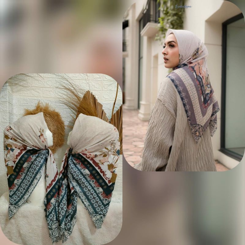 Hijab motif Louisaluna / Hijab segiempat kw