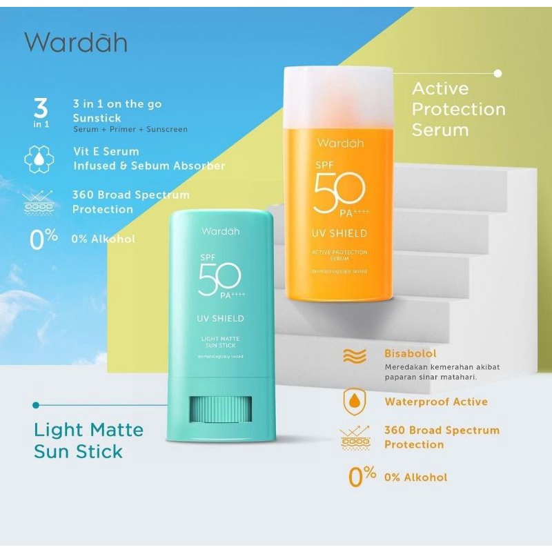 Wardah UV Shield Light Matte Sun Stick 22 g