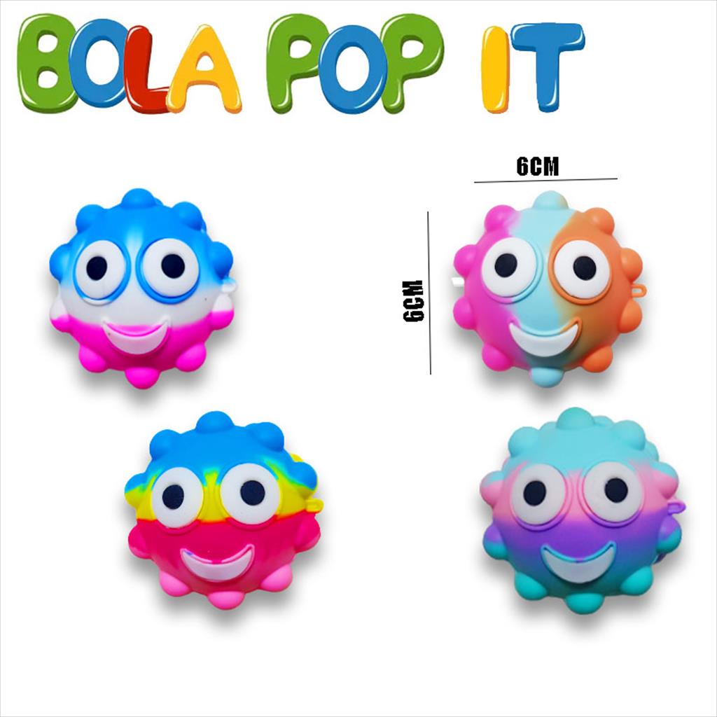 Mainan Bola Pop It Fidget Toys Pop It Ball Stress 3D