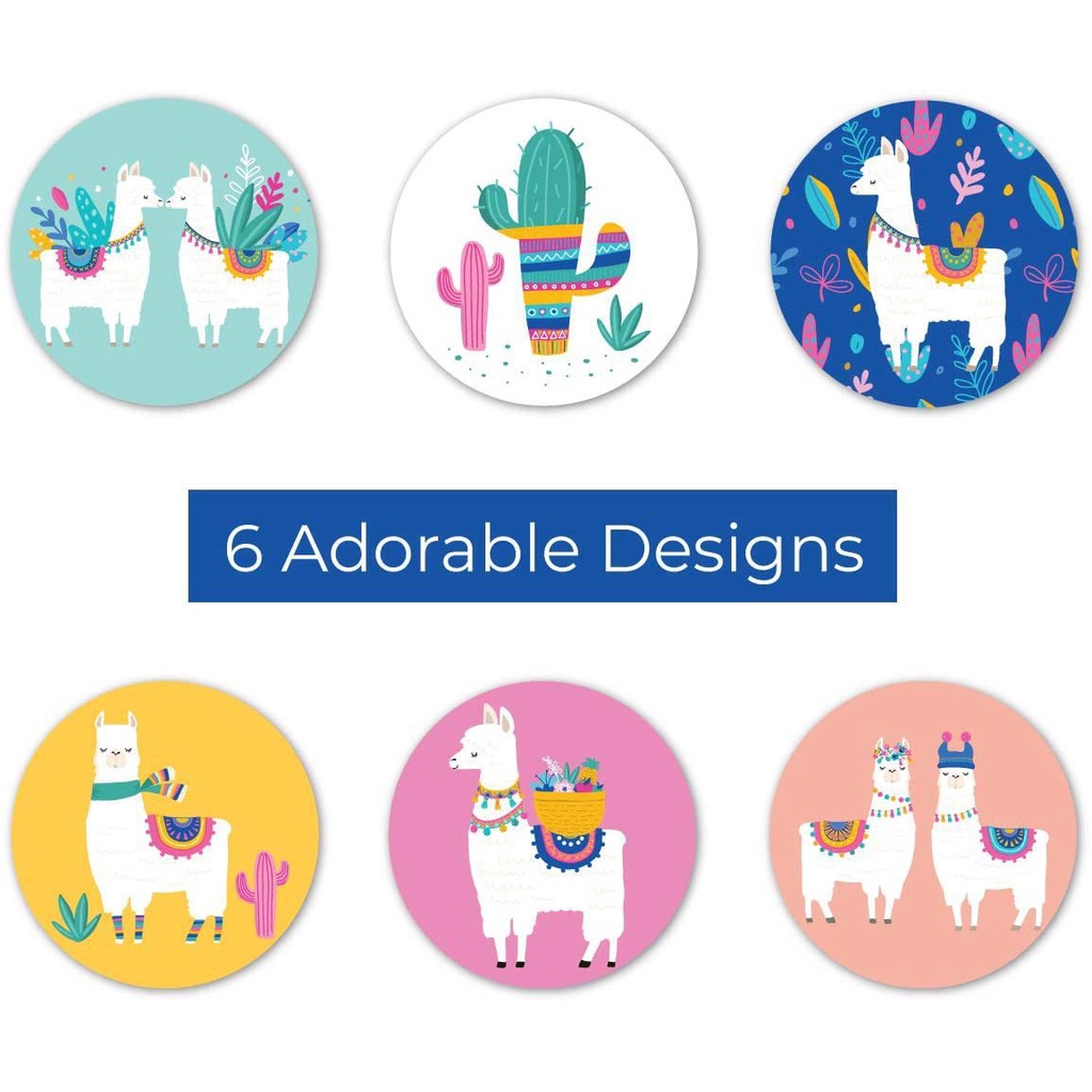 

50pcs Cute Llama & Desert Cactus Seal Sticker Stiker Online Shop Packaging Label Segel Packing Box Kardus