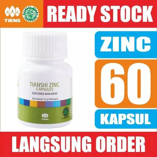 TIENS ZINC ISI 60 KAPSUL -ASLI-PENGGEMUK PENINGGI