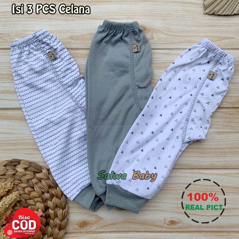 3 PCS Celana Panjang Bayi Baru Lahir Almeera Baby and Kids