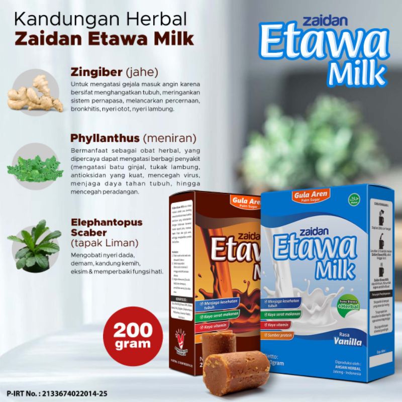 Susu Kambing + Herbal  Zaidan Etawa Milk (200gr)