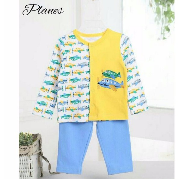 CARTER BABY LONG PAJAMAS SET/ SETELAN BAJU PIYAMA BAYI - PLANES