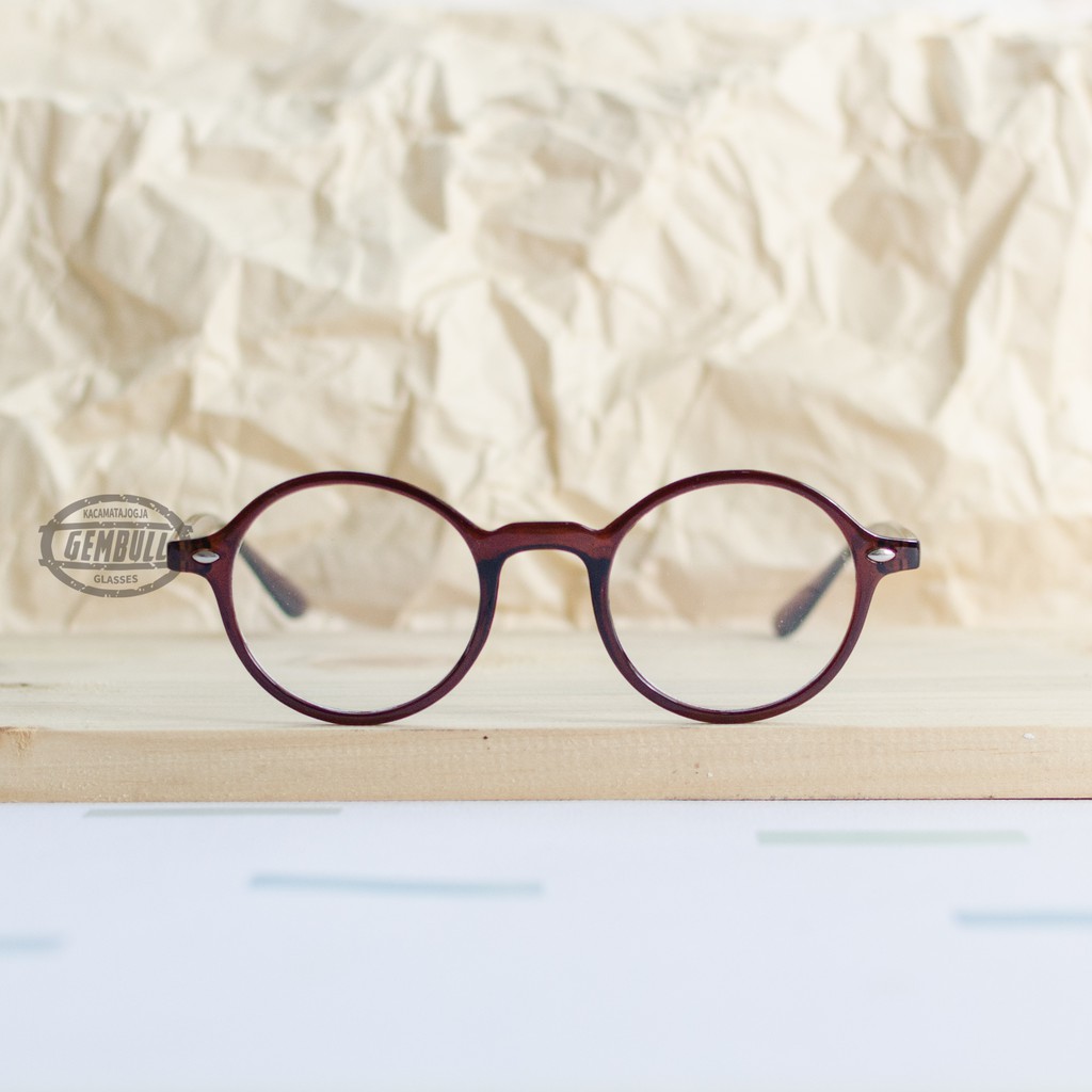 FRAME KACAMATA BULAT PLASTIK - RATRI 02