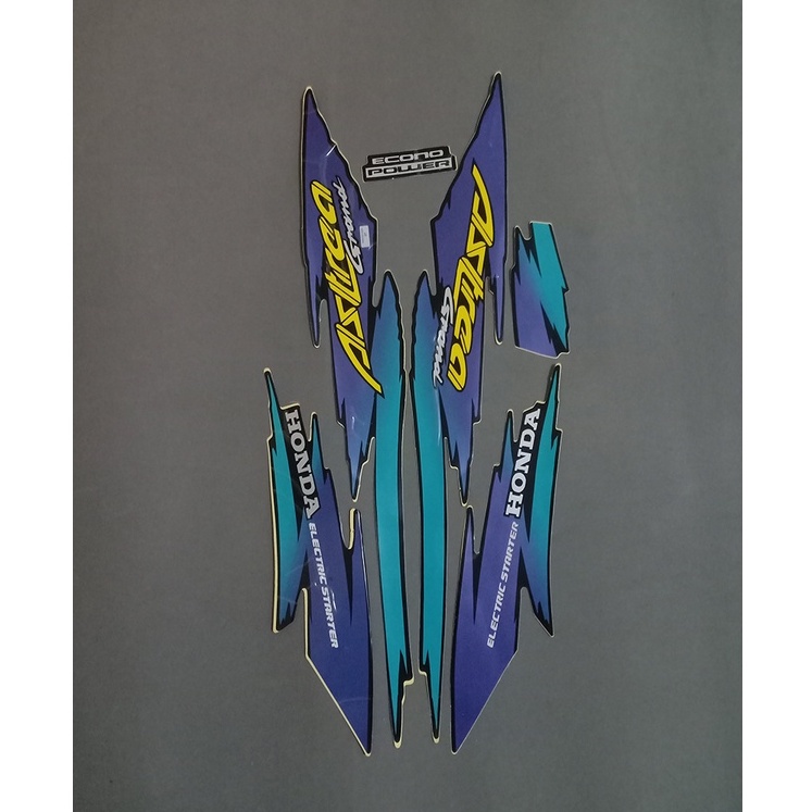 Stiker striping & Lis body motor astrea grand 1996 biru