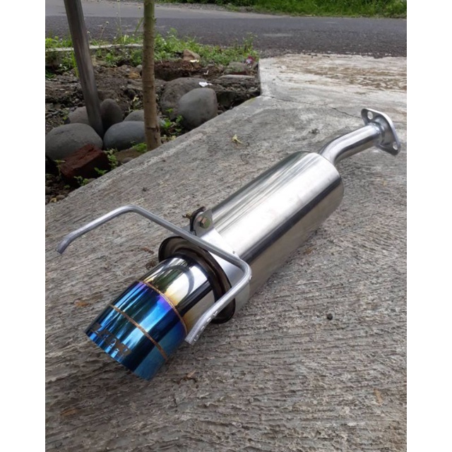 Bolt on honda brio ALpino exhaust S02 burntip kering