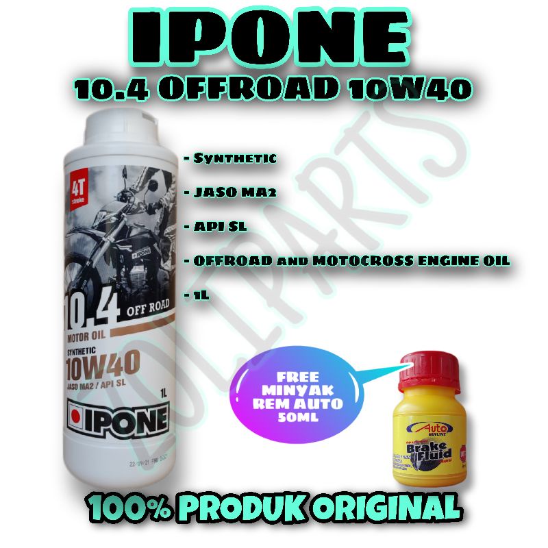 IPONE 10.4 OFFROAD 10W40 Oli Motor Trail Supermoto KLX CRF WR15